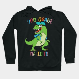 Dinosaur 2ND GRADE Nailed It Graduation Kids Hoodie